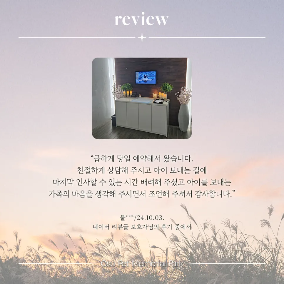 오수 펫 추모공원: 24시간 반려동물 장례 예약 후기 — 사진 4