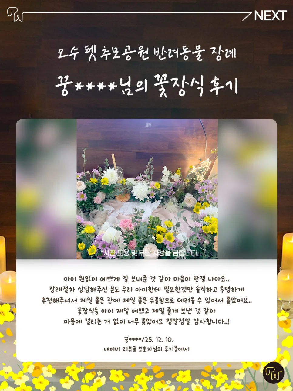 광주 고양이 장례, 오수 펫 추모공원 꽃장식 후기 — 사진 4