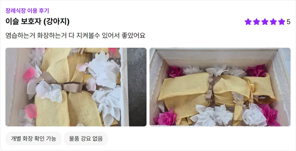 울산 강아지 장례식장 비용·참관 후기 안내 — 사진 10